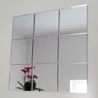 Acrylic Square Shaped Wall Mirror Stickers 