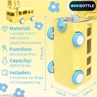 Plastic Bus Shape Sipper Bottle for Kids, Multicolor 
