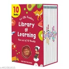 For Little Readings Library Of Learning Books Boxx Set Of 10 Books For Kids - Alphabet, Numbers, Hindi Varnamala, Colors & Shapes, Fruits, Vegetables, Birds & Aquatic Animals, Wild & Farm Animals , Rhymes, And Tiny Tales For Kids Hardcover,