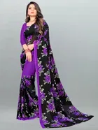Georgette Printed Saree for Women 