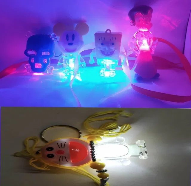 Plastic Five Kids Light Rakhi for Kids (Multicolor, Pack of 5)