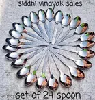 Stainless Steel Spoons (Silver, Pack of 24)