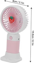 Immutable Mini Portable Usb Hand Fan Built-In Rechargeable Battery Operated Summer Cooling Mini Fan With Standing Holder Handy Base For Home Office Indoor Outdoor Travel -Multicolor