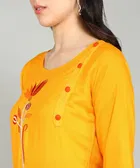 Rayon Embroidered Kurta for Women 
