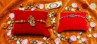 Radha Krishna Sri Ram Metal Rakhi 