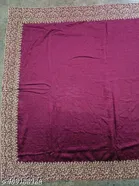 Georgette Embroidered Saree For Women, Purple
