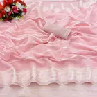 Cotton Blend Striped Saree for Women 