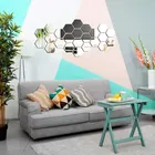 Acrylic Hexagon Shaped Wall Mirror Stickers 