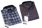 Polycotton Checked Shirts for Men, Multicolor 