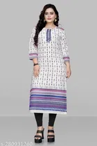 Jute Silk Printed Kurti for Women 
