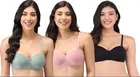 Cotton Blend Solid Padded Bra for Women (Multicolor, 30B) (Pack of 3)