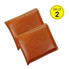 Faux Leather Wallet for Men (Tan) (Pack of 2)