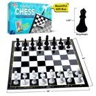 Little Berry Classic Chess for Kids & Adults | Beginner Chess Set with 14” Inch Foldable Chess Board & Chess Piece 