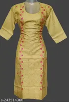 Cotton Blend Embroidered Kurti for Women 