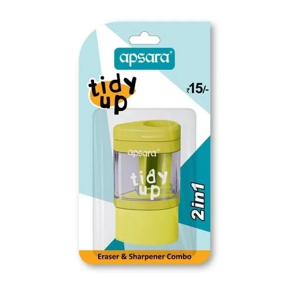 Apsara Tidy Up Sharpener + Eraser Blister Pack