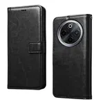 Artificial Leather Flip Cover for Vivo V2410A  / Vivo_Y300Pro (Black)
