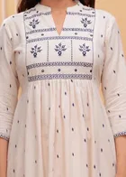 Rayon Embroidered Anarkali Women's Kurta with Pant Set 