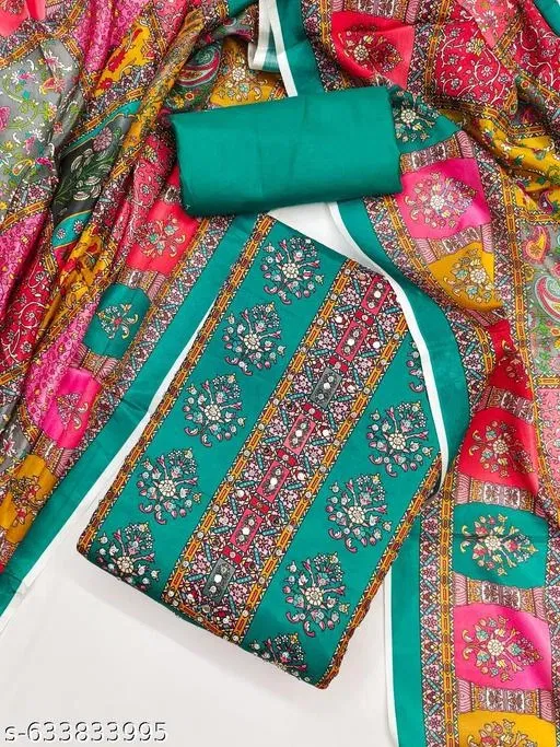 Printed Punjabi/All Over Suits for Men (Blue, 6.85 meter (3XL)) (Blue, 6.25 meter (L)