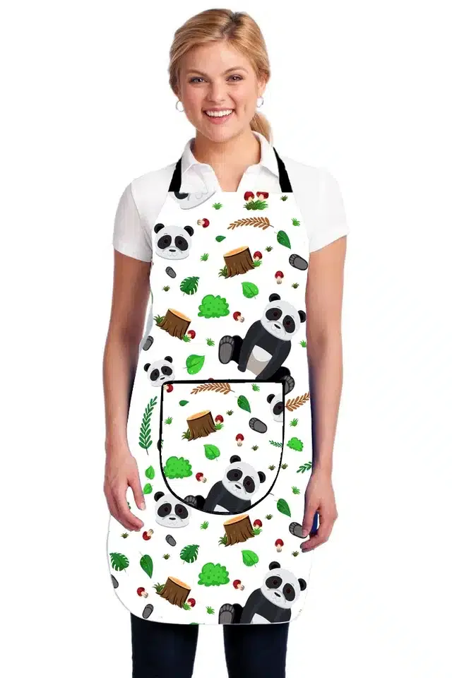 PVC Printed Kitchen Apron (Multicolor)