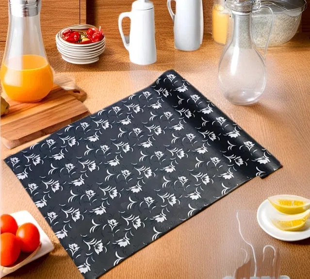 PVC Printed Shelf Mat Roll (Multicolor, 5 m)
