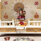 Sparkle Diwali Decor Cut outs as Family Combo(Mata Charan,Shubh-Labh,Ganesh-Laxmi Ji Photos)