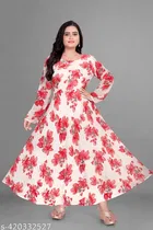 Georgette Printed Gown for Women 