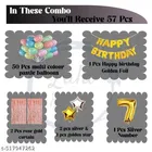57 Pcs 7th Birthday Decoration kit, Multicolour, Set of 1