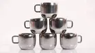 Nivis Stainless Steel Apple Shaped Tea & Coffee Cups Pack of 6 
