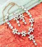 Alloy Necklace with Earrings for Women 