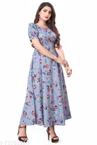 Fit and Flare Maxi Dress Floral for Women 