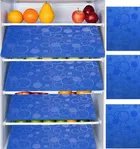PVC Fridge Mat, Multicolor, Pack of 4