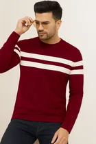 Polyester Striped T-Shirt for Men 