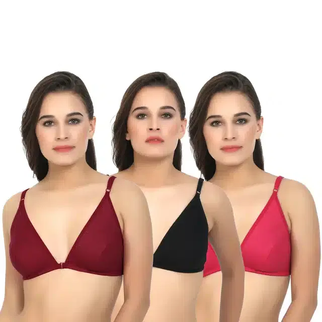Non Padded Bra for Women (Pack of 3) (Multicolor, 40B)
