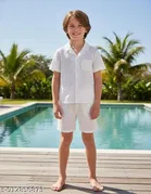 Cotton Shirt and Short Set for Boys 