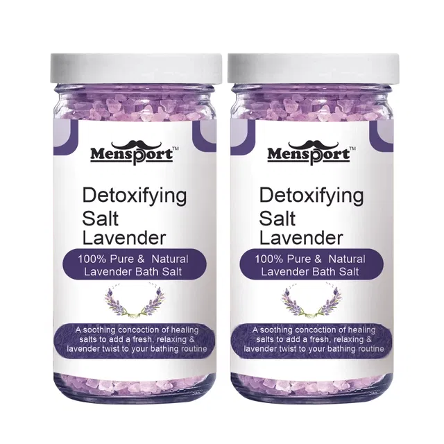 Mensport Detoxifying Lavender Bath Salt Crystal (200 g, Pack of 2)