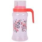 Plastic Oil Dispenser Bottle with Measuring Cup (Red, 1000 ml)