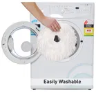 Spin Mop Stick, Blue and White, Stainless Steel Handle,Extendable Rod, Microfibre Head with Quick-Release System for Floor Cleaning