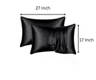 Grover Silk Pillow Cover Black 17x27inch Pack of 2 with crunches