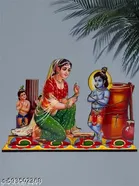 Wooden Krishna Leela Showpiece 