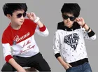 Combo of Cotton Round Neck Printed T-Shirt & Hoodie for Boys 