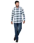 Poly Cotton Full Sleeves Chequered Shirt for Men 