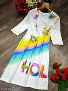 Crepe Printed Kurti for Women 