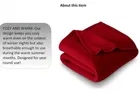Solid Polar Fleece Blanket Red 
