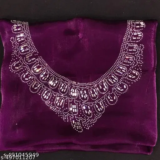 Jimmy Choo Embellished Saree For Women, Purple
