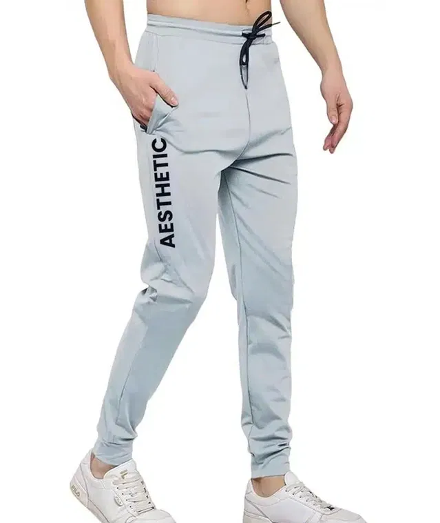 Polyester Track Pant for Men (Grey, 30)
