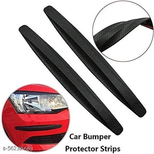 Rubber Car Bumper Protector (Black, Pack of 4)