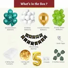 Jungle Theme 5th Birthday Balloon Decoration Kit , Multicolor, Pack Of 67