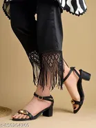 Shoetopia Heel Sandals Black Size IND-7
