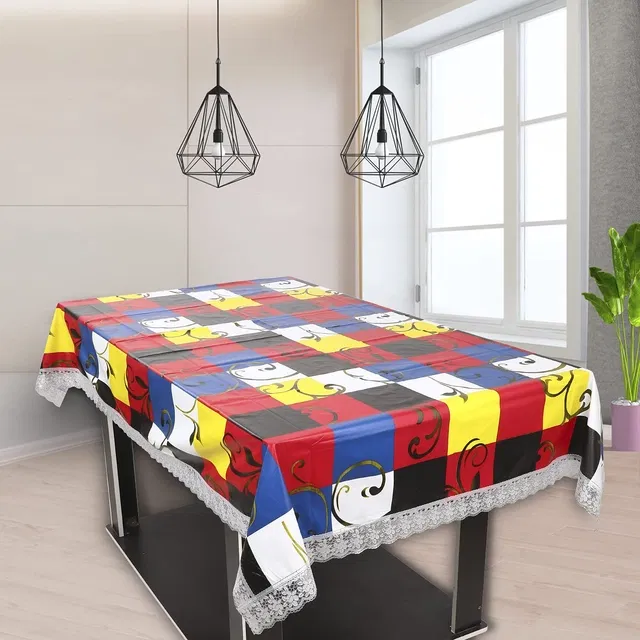 PVC Table Cover (Multicolor, 40x60 Inches)