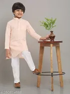 Cotton Blend Kurta with Pyjama for Boys 